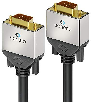 Sonero® Premium VGA Kabel, 7,50m, FullHD (1920x1080), schwarz