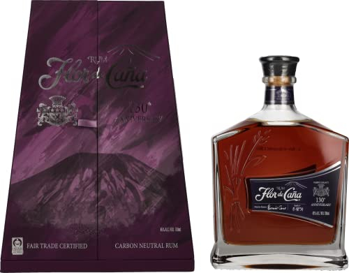 Flor De Caña 130th Anniversary Edition Rum 70cl, 45% ABV | Sustainably produced, Super Premium, Golden Aged Rum | Nicaragua |