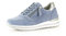 Gabor Damen Low-Top Sneaker, Frauen Halbschuhe,Wechselfußbett,Komfortable Mehrweite (H),Strassenschuhe,Azur/Silber (perf),38 EU / 5 UK