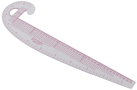 Righello Curvo, Righello per Curva Francese in PlasticaTrapuntato da 58 Cm RighelliStrumenti con Strumenti di Cucito Trasparenti Ad Alta Precisione per Abbigliamento da Abito