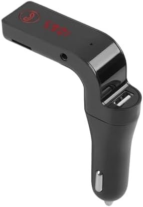 Car Wireless Bluetooth 5.4 FM Transmitter MP3 Player USB Car Fast Charger Adapter With USB Charging, Support Hands-Free Calling, Dual USB Charger MP3 Player Stereo Car Kit Support SD Card(Black)