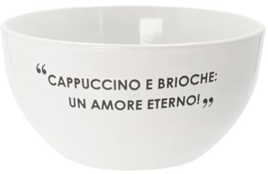 KASANOVA Ciotola 14 cm scritta Quotes bianca