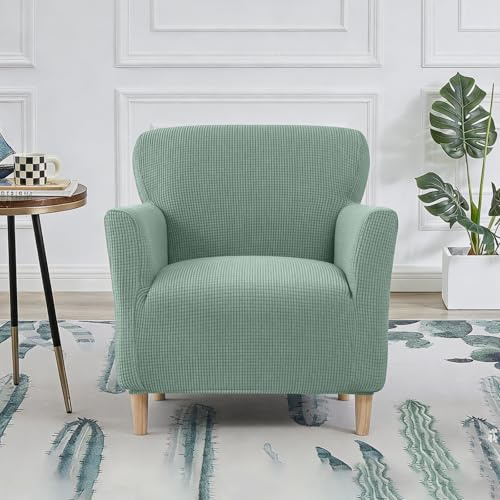 Stretch-Sesselbezug mit Armlehnen, Elastische Jacquard Sofaüberzug Clubsessel Sessel Bezug, Elastischer Strick Spannbezug für Sessel & Polsterstühle, Elastischer Sesselbezug Universal für Wohnzimmer