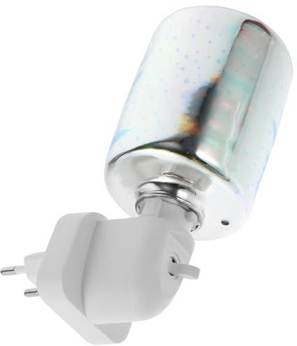 WRITWAA Calentador de Velas de Cristal 3D Enchufable Lámpara Aromática sin Humo ni Olor Diseño Compacto para Hogar y Oficina Difusor de Fragancias Eléctrico para Relajación y Ambiente
