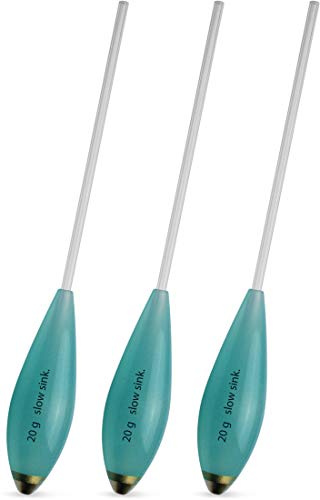 Storfisk fishing & more Sbirolino Forellenpose Bombarde Sbirulino Spirolino Langsam Sinkend Set 3 Stück, Tragkraft Posen:20 Gramm