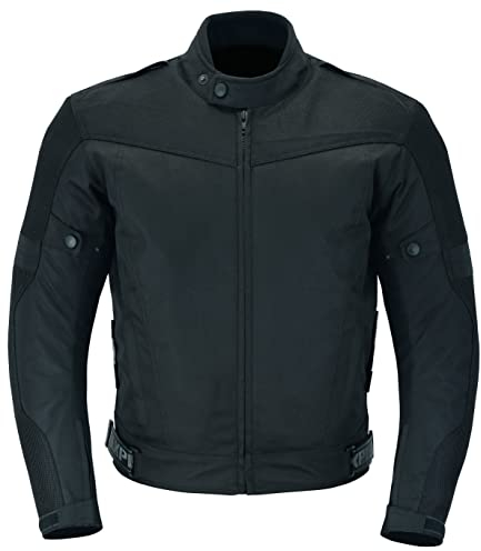 Texpeed veste textile homme homologué avec protection - Cordura Été/hiver blouson scooter motard imperméable avec armure CE (EN 1621-1) - Noir - 5XL