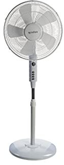 Cofan Ventilador de Pie | Modelo Ábrego | Color Blanco | Con 5 Palas | Temporizador de 120 minutos | Medidas: 43 x 43x 1,35 cm