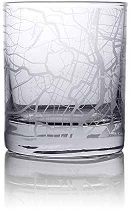 Vaso de whisky con mapa de la ciudad de Tokio, regalo único, 10.5 onzas