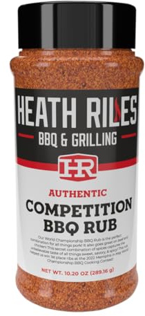 Heath Riles BBQ Rub, Competition BBQ Rub Seasoning, Champion Pitmaster Recipe, Shaker Spice Mix, 10.20 oz.