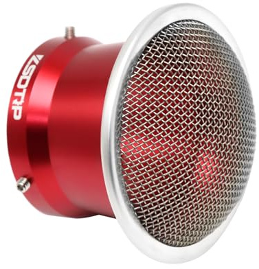 Filtro aria carburatore pulito, in lega di alluminio CNC da 50 mm con rete SUS304 per PW21-30 mm, PE28-30 mm, ciclomotore, pit bike, ATV, scooter (rosso, 50 mm, H45)