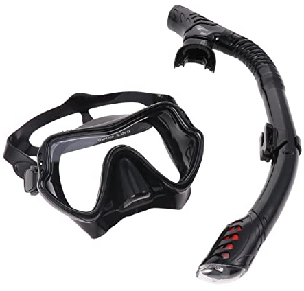Yardwe Maschera Da Snorkeling in Silicone Adulto Maschera Da Sub Valvola Di Scarico Unidirezionale Fibbia Resistente Per Uomini e Donne