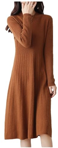 Pegsmio Abito da Donna in Lana Abiti Invernali in Cashmere O-Collo Abbigliamento in Lana