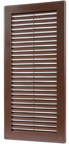 Vent Systems Cubierta de ventilación de plástico marrón de 4 x 11 pulgadas (dimensiones de apertura) - Rejilla de ventilación rectangular plana - Deflector de ventilación - HVAC 6 x 12 pulgadas