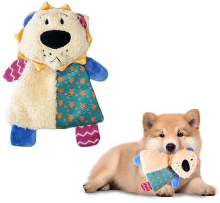 QINGZY Giocattolo per Cani senza Imbottitura, Peluche con Squeak e Carta Stropicciata per Cuccioli e Cani di Piccola Taglia, Morbido Gioco da Masticare per Dentizione e Noia