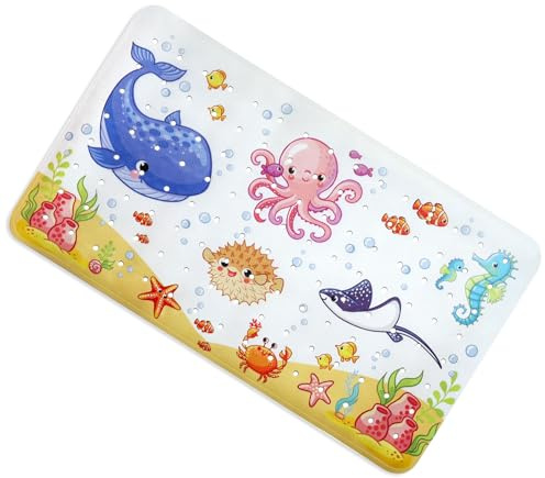 Tappetino Doccia Antiscivolo 70x40 cm, Tappeto Doccia Antiscivolo, Tappetino Bagno Antiscivolos per Vasca da Bagno, Tappeto Scendi Doccias Lavabile in Lavatrice