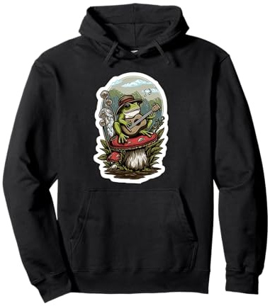 Camiseta de Rana caprichosa - Arte de Hongos Fairycore Forest Mushroom Art Sudadera con Capucha