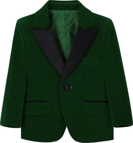 mintgreen Boys Suit Blazer, Kids Wedding Suit, Dark Green, 11-12 Years, 160