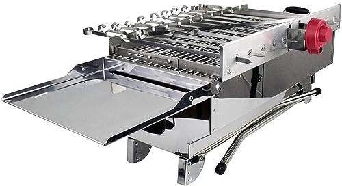 Renschler Line Grillset XXL, Grillmaster Spießdreher + Motor + Powerbank + Mangal + 11 Spieße