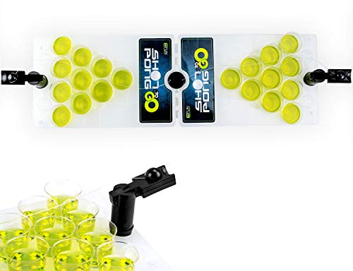 Fun Cooperation - Beer Pong Becher Partyspiel • Shot Pong Partybecher-Spiel • Inkl. 2 Fingerkatapulten & 25 Party-Becher • Geschenkidee • Die Mini Edition für Jede Party