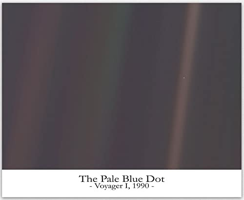 Carl Sagan Pale Blue Dot Decorazione Parete Astronomia e Scienza (30cm x 40cm)