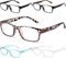 Gaoye 5 pack Lesebrillen Sehhilfe Augenoptik Brille Lesehilfe für Damen Herren von 3,00