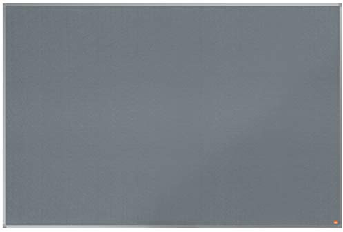 Nobo Felt Noticeboard, 1800 x 1200 mm, Aluminium Trim, Corner Wall Mounting, Essence Range, Grey, 1915440