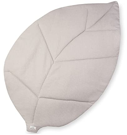 Julius Zöllner Waffeffelpique Krabbeldecke Blatt | Gr. 170x110 cm | Made in Germany | Waffelpique 100% Baumwolle | OEKO-TEX® STANDARD 100 | Seashell