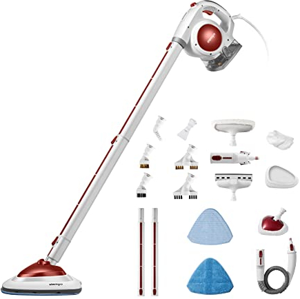 Stemoo 331605 Boden- & Hand Multifunktions Dampfreiniger, 19-in-1, für Teppichfliesen Boden und Polster, entfernt bis zu 99,9% der Bakterien