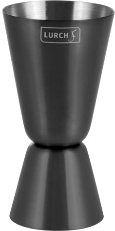 Lurch 240787 Jigger Jigger 2 cl et 4 cl pour mesurer avec précision les spiritueux et les jus, gris fumé