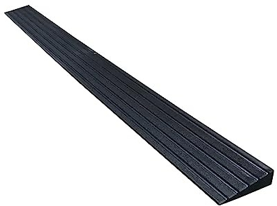 Yqyc Non-Slip Wheelchair Ramp, Portable Threshold Ramp, 2-7cm Rise, For Indoor Or Outdoor, Bathroom, Doorways, Supermarkets Entrance, Garage Entrance (Color : Svart, Size : 100x15x7cm)