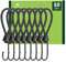 Abma Cord Spanngummi mit Haken 15cm 10 Stück Expander mit Haken Kurz Gummispanner Planenspanner Haken für Plane, Netze, Zelte, Anhängerplane, Banner - Schwarz