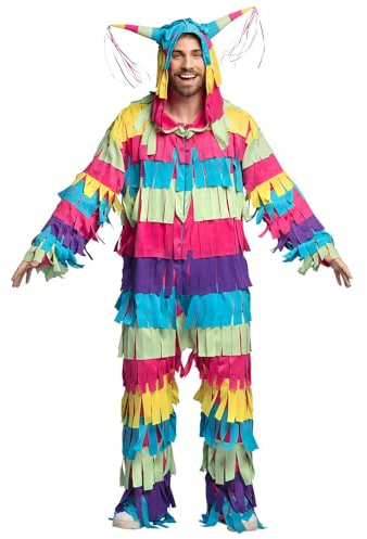 Boland – Kostym färgad pinata för vuxna, utklädnad för karneval, temafest och JGA, karnevalkostymer män