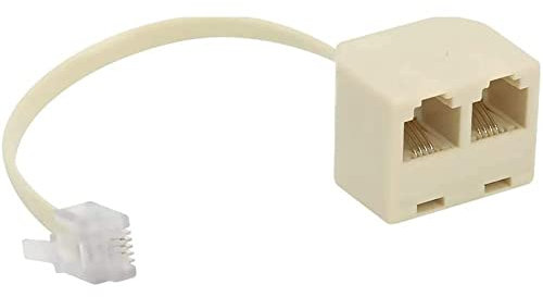 Movilideas - Duplicatore di linea telefonica con cavo biforcatore RJ11 | Adattatore doppio splitter 6P4C per telefono