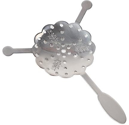 Cuchara de Absenta, Gotero de Cóctel de Ajenjo Vintage, Accesorio de Fuente de Absenta de Acero Inoxidable, Gotero de Absenta para Vasos de Absenta, Cubo de Azúcar plateado.