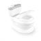 Mobiclinic® Kids, Baby Potty, Toikid, Age 1-3 Years, with lid, Flushing Sound, Toilet Paper Compartment, Battery Operated, Removable Bucket, Waterproof seat (1, Grey and White)