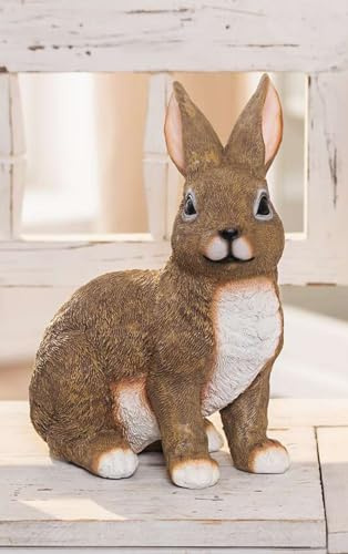 Dekoleidenschaft Dekofigur Hase aus Polyresin, 30 cm hoch, Osterdeko, Osterhase, Osterfigur