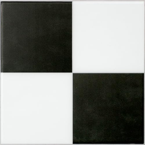 SMART TILES Peel and Stick Backsplash - 5 Sheets of 7,75'' x 7,75'' - 3D Adhesive Peel and Stick Tile Backsplash for Kitchen, Bathroom, Wall Tile, Checkered