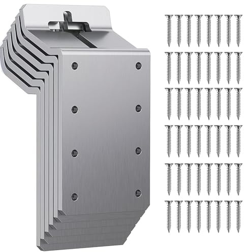 Wotendy Supporti in Metallo per a T per Cassetta Postale, Fissaggio Sicuro per Cassette Postali, Legno, Cartelli e Casette per Uccelli