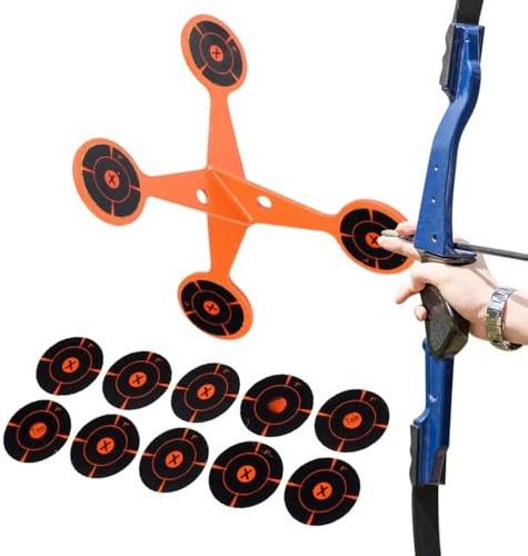 Objetivos de plataforma giratoria: objetivo de entrenamiento de acero al carbono reforzado con reajuste automático, objetivo giratorio de acero al aire libre reforzado | para campo de tiro exterior