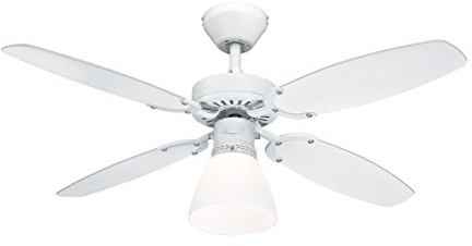 Westinghouse Capitol Deckenventilator White Finish With Reversible White/Beech Blades