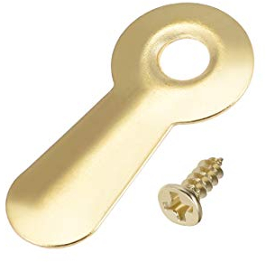 sourcing map Marco Giro Botón, 3/4 Metal Estriado con Tornillos para Colgar Imágenes, Fotos, Dibujos y Carteles, 50 Piezas (Dorado)