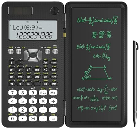 NEWYES Wissenschaftlicher Taschenrechner mit Notizblock, Dual-Power, Schulbedarf, Ingenieurwesen, Aktualisierte 991MS, Professionelle Taschenrechner 349 Funktionen für Junior, Mittel Studentin