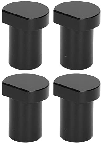 4 st Bänkhundar för Arbetsbänk och Träbearbetning, 20mm Diameter Multifunktionella med Stopp för Fixering och Begränsning av Träskivor i Svart