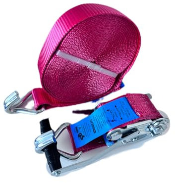 FLEXMO | 10 Stück Spanngurt | 5000kg | 6m Spanngurte mit Ratsche 2 teilig | zweiteilig mit Haken Ratschengurt Zurrgurte rot 50mm 5000 daN 5t Industrie | Qualität von KÖGL