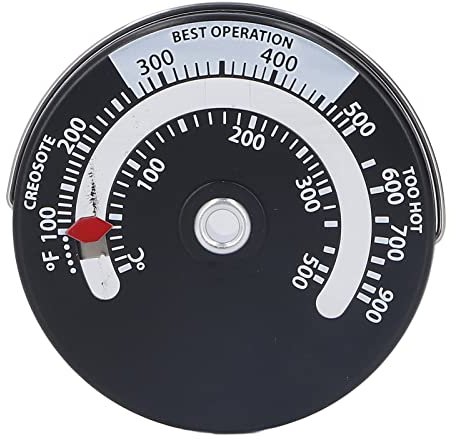 ThermomèTre de Poêle MagnéTique 0℃-500℃ ThermomèTre de Four en Alliage D'aluminium pour Poêle à Bois Poêle à Gaz Poêle à GranuléS