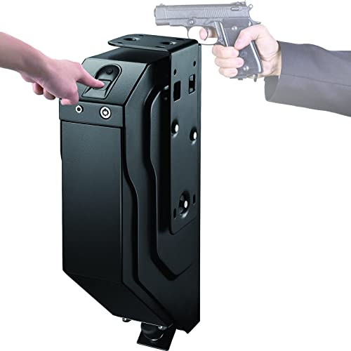 Steel Safe Gun Box,Wall Pistol Gun Cabinet,3 in 1 Fingerprint Gun Safes,Mini Gun Safe,Portable Rifle Safe,with Fingerprint Biometric,Home Portable and Safe Fingerprint Pistol Box,Fingerprintlock