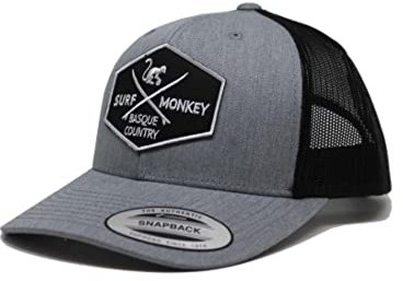 SURF MONKEY Gorra Tipo Trucker 6p - Visera Curvada - Gorra Ajustable Snapback - Perfil bajo (Azul/Negro)