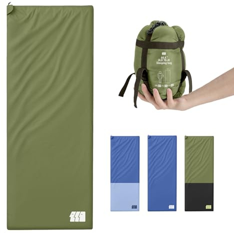 Warm Weather Sleeping Bags for Adults - Lightweight/Compact/Ultralight/Backpacking/Waterproof/Packable, Free Compression Sack - Best for Summer Camp, Hiking, Motorcycle, Easy to Carry, Small Space