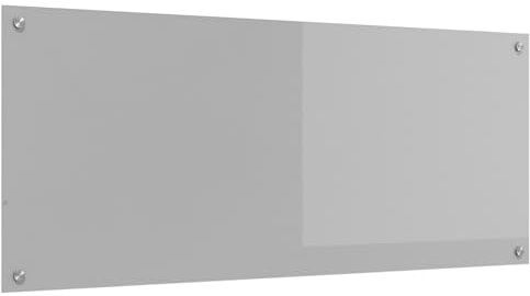 vidaXL Küchenrückwand Hellgrau 120x50x0,6 cm Hartglas