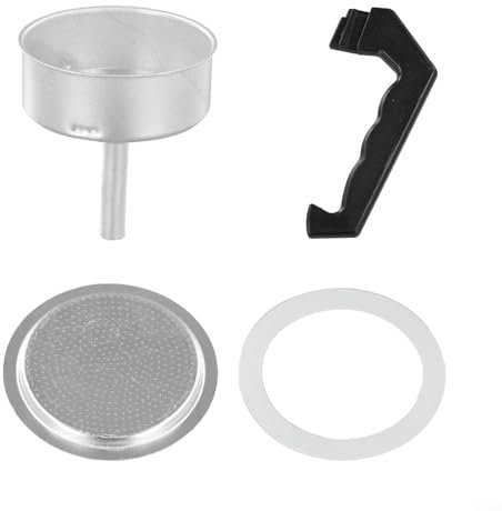 Kit de restauración, juego de accesorios para ollas moca, incluye mango de repuesto con sello de junta y otros elementos esenciales, para cafeteras espresso (9 tazas)